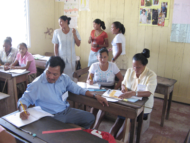 Teachers in workshop session, Paramakatoi, Guyana