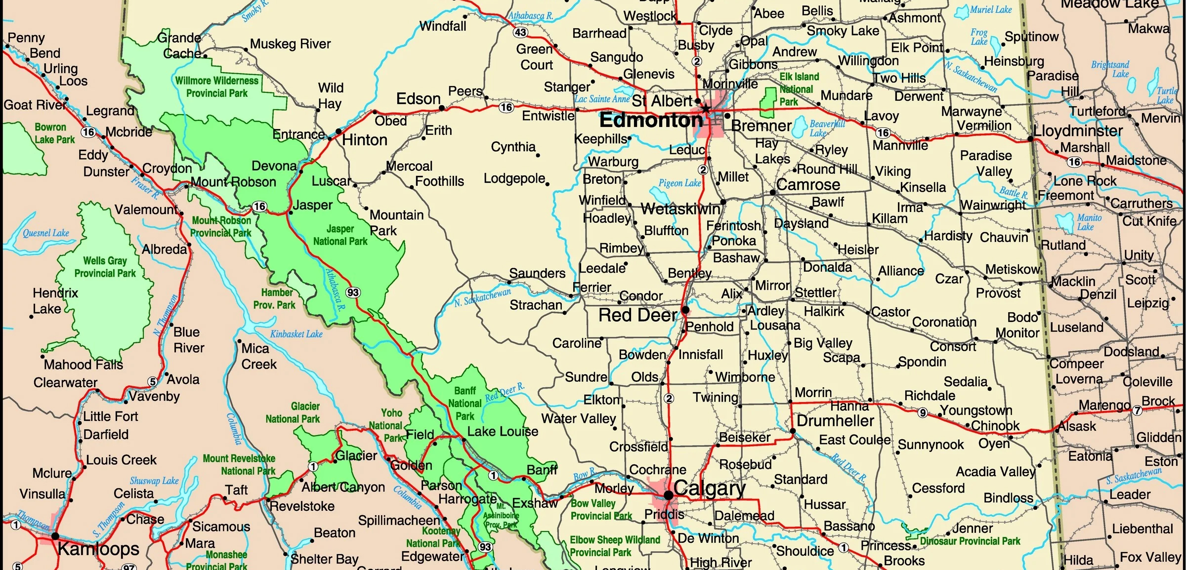 Alberta map