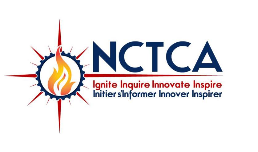 North Central Teachers' Convention Association compass logo with a flame in the center 
