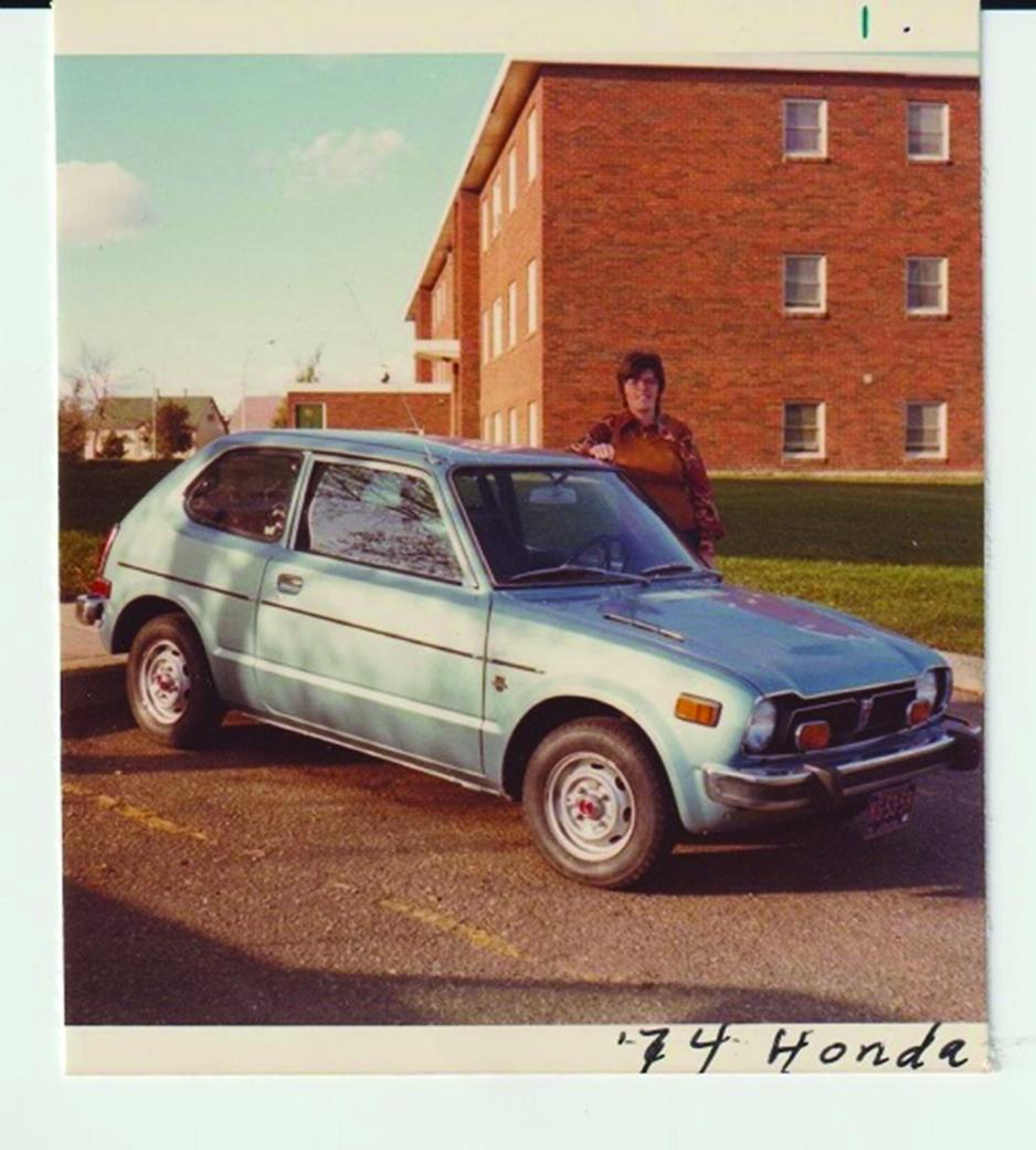 Irene Gagne with her 1974 Honda car