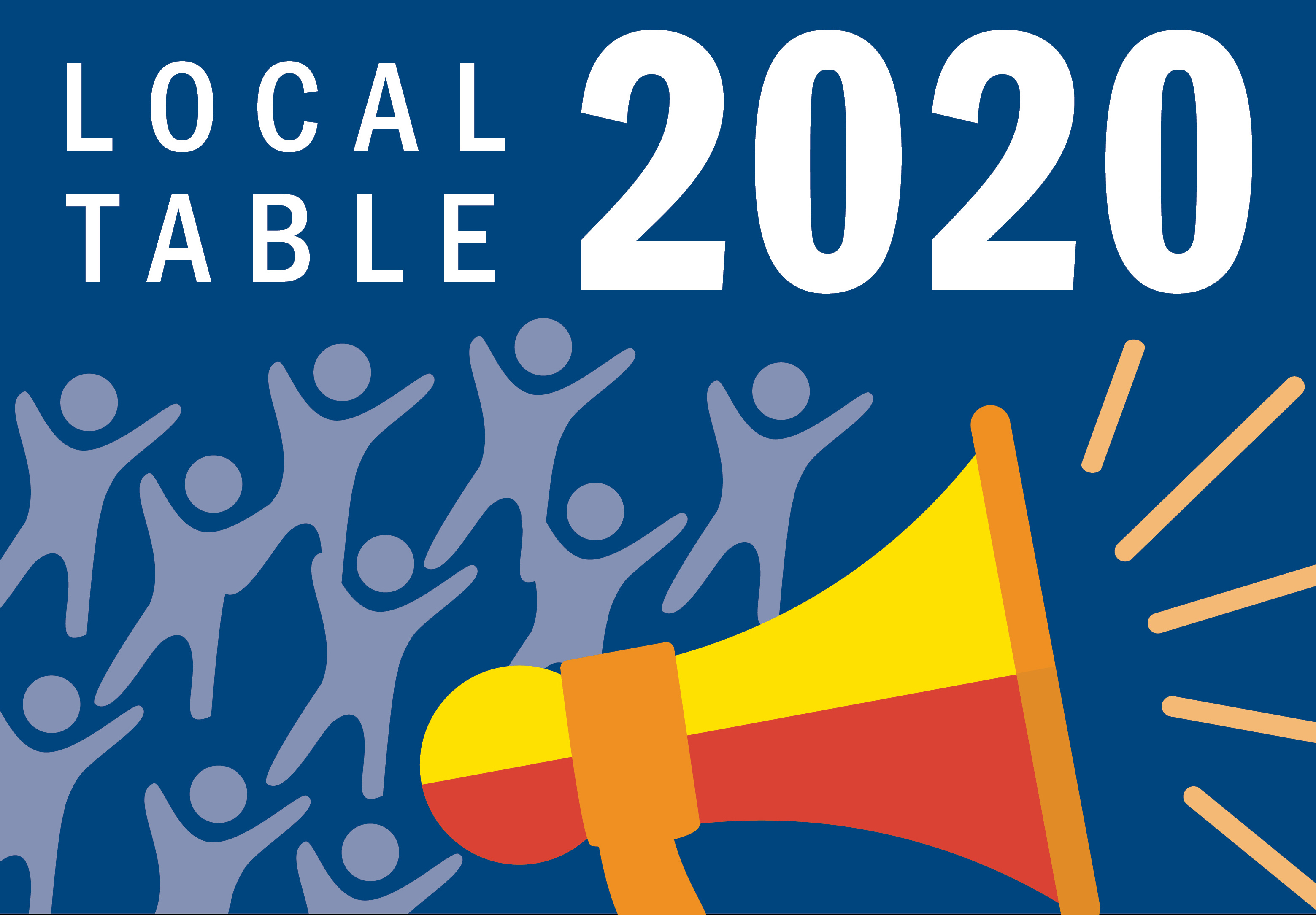 Cartoon image of Local Table 2020
